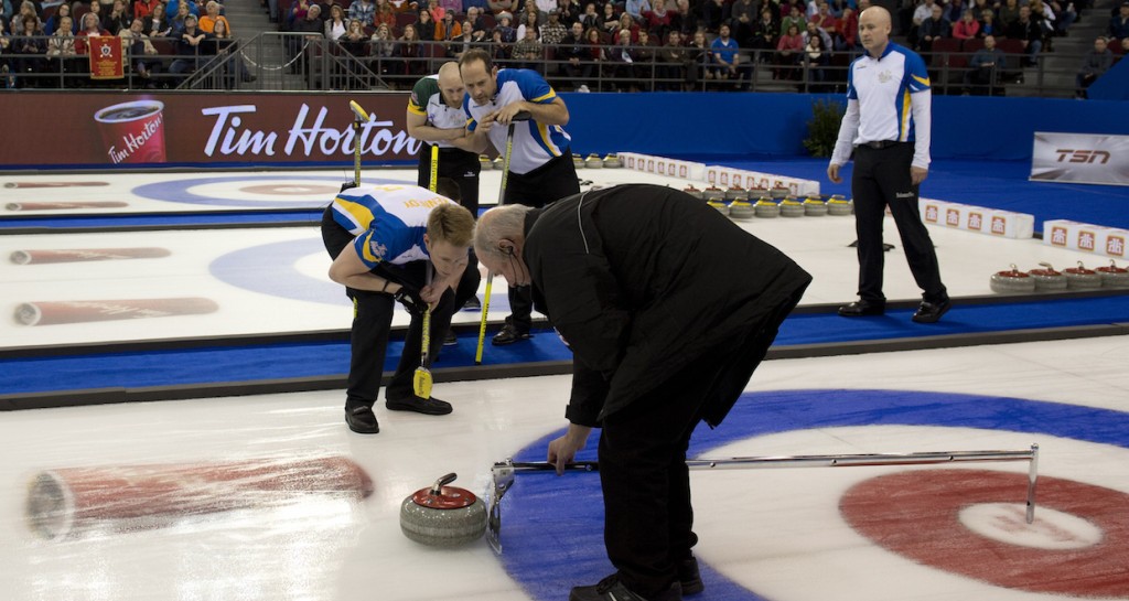 Ottawa Ont.Mar 12, 2016.Tim Hortons Brier.Semi-Final,Alberta, Curling Canada/ michael burns photo